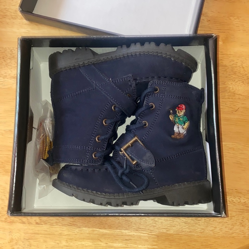 Navy blue polo boots size 9